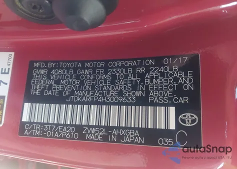2017 Toyota Prius Prime Advanced from USA, damaged, VIN JTDKARFP4H3009633